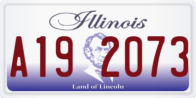 IL license plate A192073