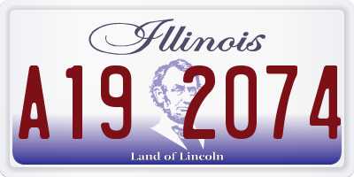 IL license plate A192074