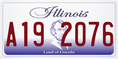 IL license plate A192076