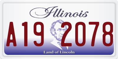 IL license plate A192078