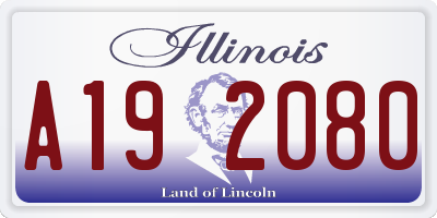 IL license plate A192080