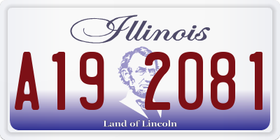 IL license plate A192081