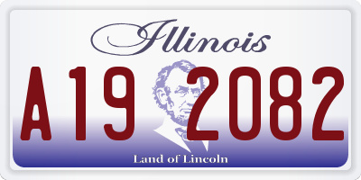 IL license plate A192082