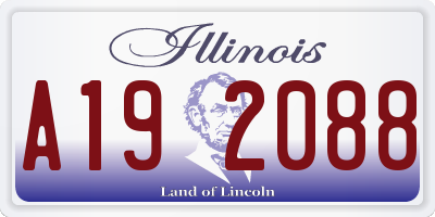 IL license plate A192088