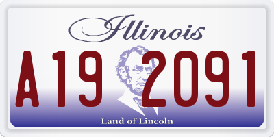 IL license plate A192091