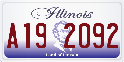 IL license plate A192092