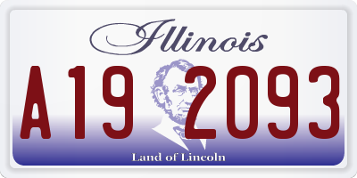 IL license plate A192093