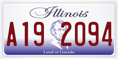 IL license plate A192094