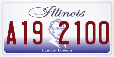 IL license plate A192100
