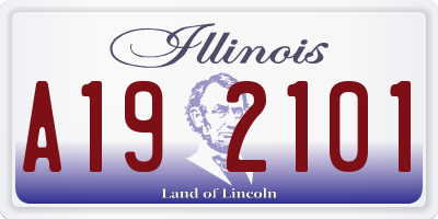 IL license plate A192101