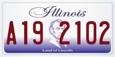 IL license plate A192102