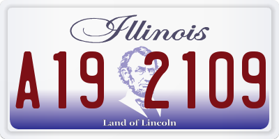 IL license plate A192109