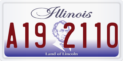 IL license plate A192110