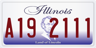 IL license plate A192111