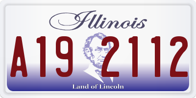 IL license plate A192112