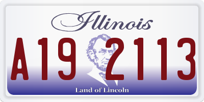 IL license plate A192113
