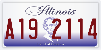 IL license plate A192114