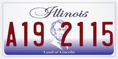 IL license plate A192115