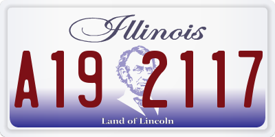 IL license plate A192117