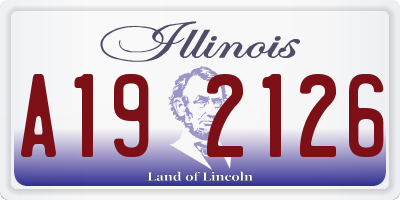 IL license plate A192126