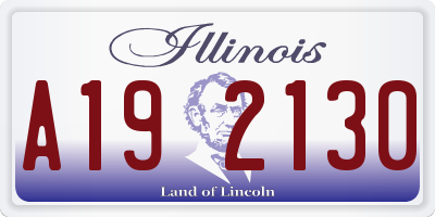 IL license plate A192130