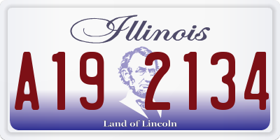 IL license plate A192134