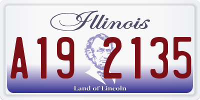 IL license plate A192135