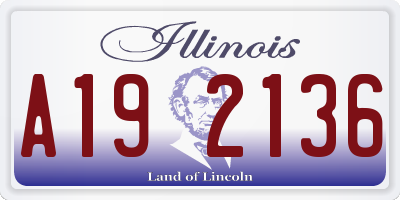IL license plate A192136