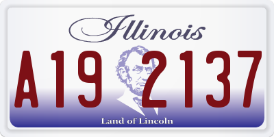 IL license plate A192137