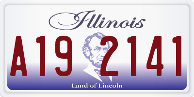 IL license plate A192141