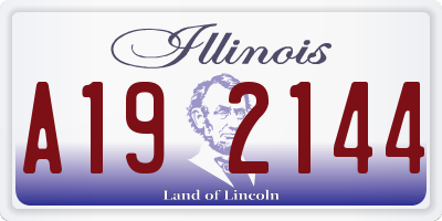 IL license plate A192144