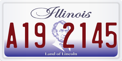 IL license plate A192145