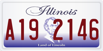 IL license plate A192146