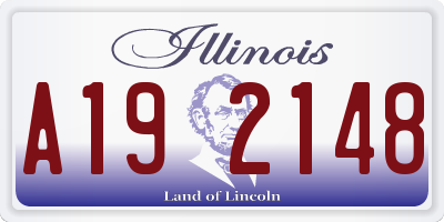 IL license plate A192148