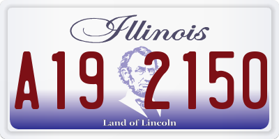 IL license plate A192150