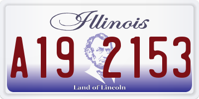 IL license plate A192153