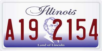 IL license plate A192154