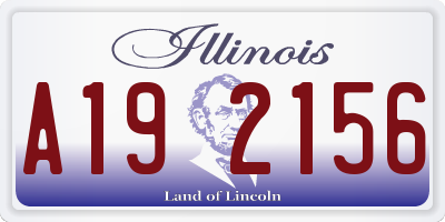 IL license plate A192156