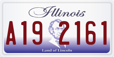 IL license plate A192161