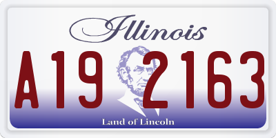 IL license plate A192163