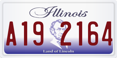 IL license plate A192164
