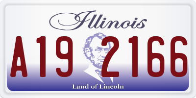 IL license plate A192166