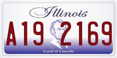 IL license plate A192169