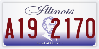 IL license plate A192170