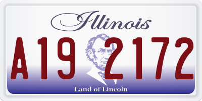IL license plate A192172