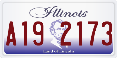 IL license plate A192173