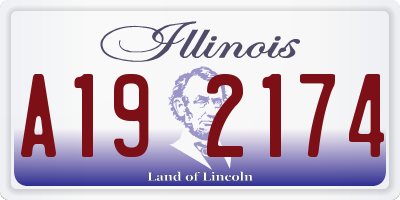 IL license plate A192174