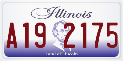 IL license plate A192175