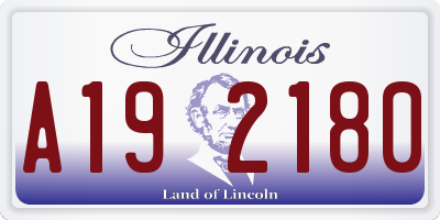 IL license plate A192180