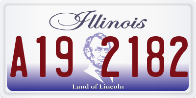 IL license plate A192182